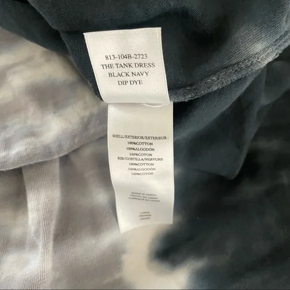 Rails Tip Dye Midi Tank Dress In Black Navy Dip Dye Size Large - Picture 11 of 14